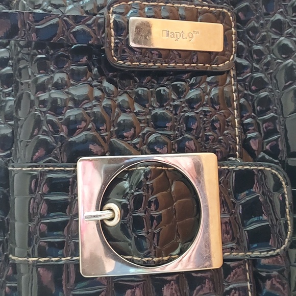 Apt. 9 Black Faux Crocodile Purse - Picture 7 of 10